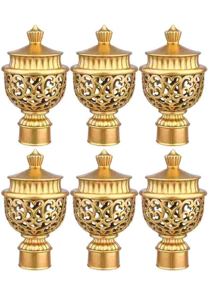 Altın Tarzı Açık Dekor Perde Çubuk Kapağı Içi Boş Perde Çubuk Finial Vintage Perde Çubuk Sonu Vintage Perdeler Dekoratif Uç Kapağı (Yurt Dışından)