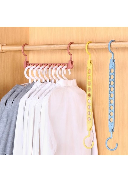 Sarı Stil Dokuz Delikli Sihirli Askı Yaratıcı Çok Fonksiyonlu Askı Ev Internet Popüler Sihirli Depolama Artefakt Kaymaz Kurutma Rafı (Yurt Dışından) modelleri