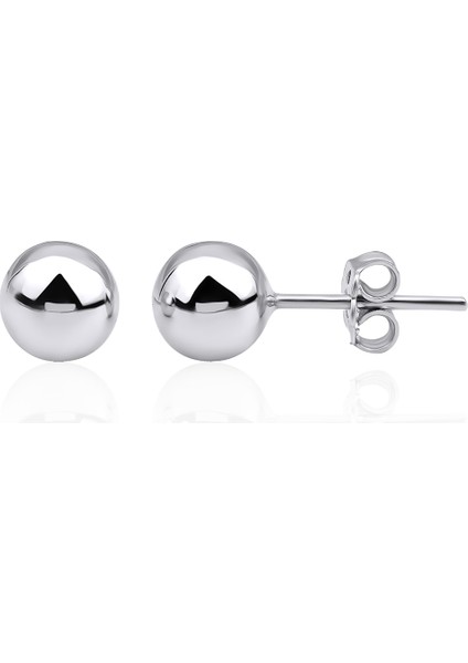 14 Ayar Altın Yuvarlak Top Küpe 8 mm