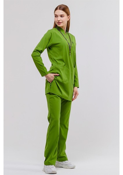 Happiness Modest - Likralı Doktor Hemşire Tesettür Forma Takımı, Fıstık Yeşili fırsatları