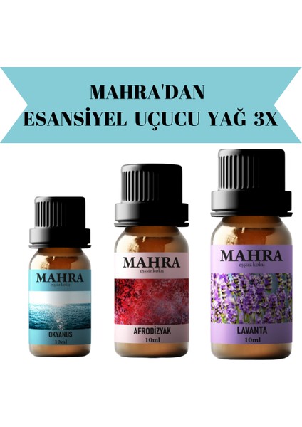 Okyanus, Afrdzyk, Lavanta Esansiyel Uçucu Buhurdanlık Yağı Oda Kokusu 10 ml x 3