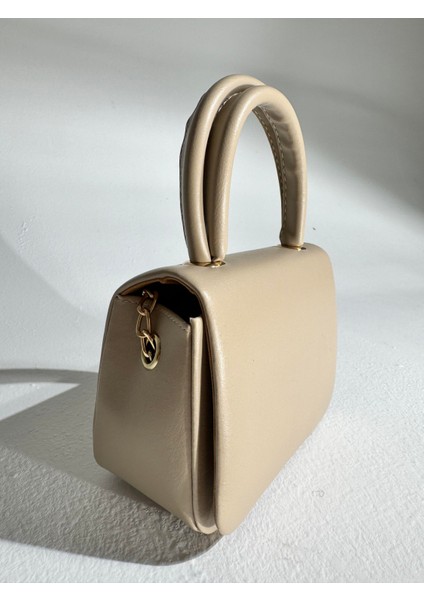 Saldı Bej Cilt Baget Çanta