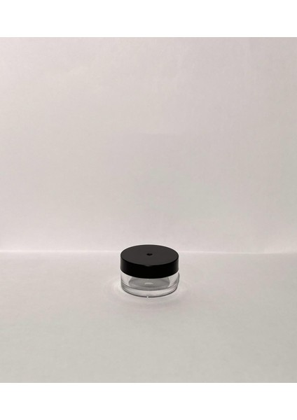 5ml Siyah Kapaklı Akrilik Krem Kutusu, Plastik Kutu, Kozmetik Kutu,25 Adet