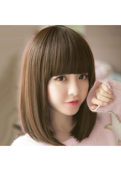 Saç Peruk Brezilyalı Düz Bob Doğal Peruk Dantel Ön Peruk Ön (Yurt Dışından)