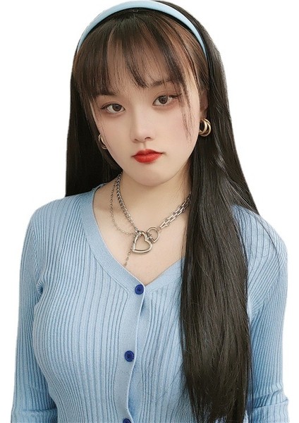 Saç Bandı Yarım Başlık Uzun Düz Saç Kadın Peruk Tek Parça Iki Tip Destek Tek Parça (Yurt Dışından) indirimleri