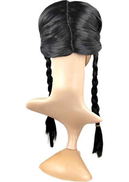 Adams'ın Aynı Orta Uzunlukta Çift Örgü Peruk Çarşamba Peruk Saç Modeli Cos Büküm Püskül Büyük Örgü (Yurt Dışından) modelleri