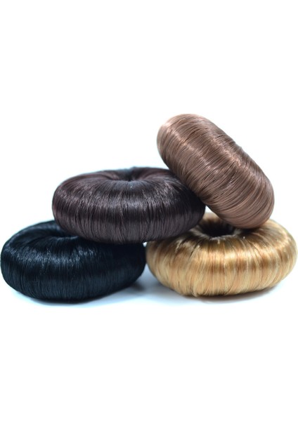 Chignon Donut Peruk Sarmal Saç Kabarık Topuz Kafa Saç Çantası Süs Donut Peruk Saç Çantası Saç Bandı (Yurt Dışından)