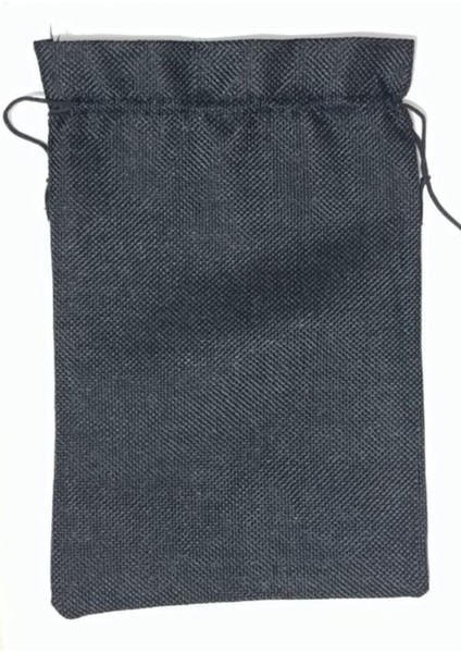 2 Adet Hasır Kese Çanta Torba Hediyelik Kese Keten Siyah ve Hasır Rengi 26X17,5 cm fırsatları