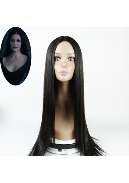 Addams Ailesi Animasyonlu Adams Annelerin Siyah Orta Uzunlukta Düz Peruk Perukları (Yurt Dışından) fiyatları