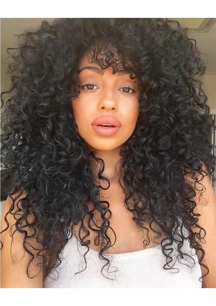 Ben Bir Peruk Peruk Avrupa ve Amerikalı Bayanlar Uzun Afrika Peruk Küçük Kıvırcık Saç Peruk Kadınlar Için Kimyasal Fiber Peruk Saç Peruk (Yurt Dışından)