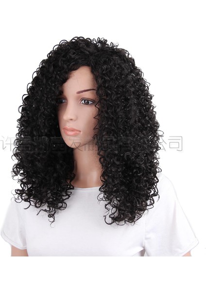 Ben Bir Peruk Peruk Avrupa ve Amerikalı Bayanlar Uzun Afrika Peruk Küçük Kıvırcık Saç Peruk Kadınlar Için Kimyasal Fiber Peruk Saç Peruk (Yurt Dışından) fırsatları