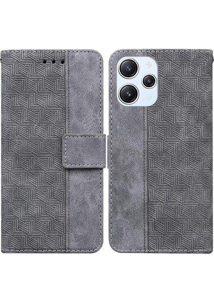 Xiaomi Redmi 12 4g Geometrik Kabartmalı Pu TeIefon Kılıfı (Yurt Dışından)