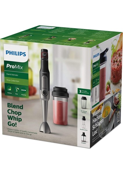 Promiks, 800W, 1000ML, 3 Kademeli, Siyah Blender Seti