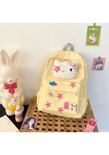 Sevimli Çocuksu Hello Kitty Kedi Sırt Çantası Öğrenci Okul Çantası (Yurt Dışından)