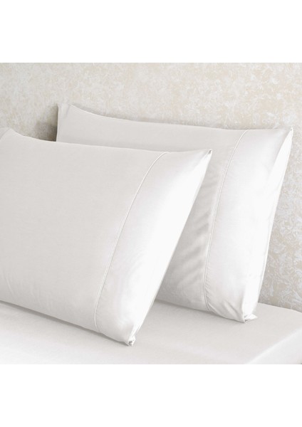 X TENCEL™ Lyocell 2'li Standart Yastık Kılıfı Seti Beyaz