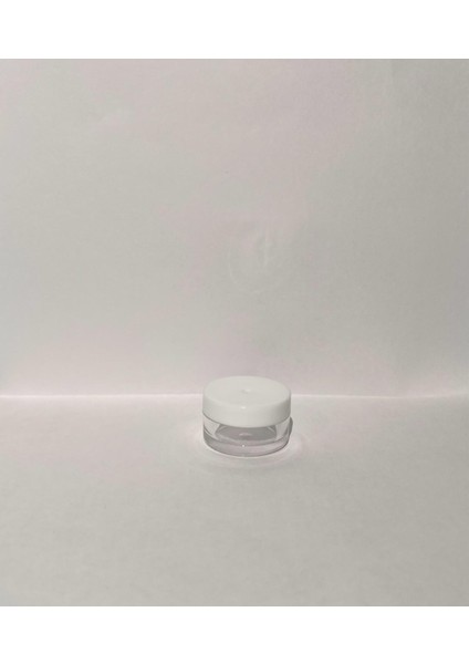 5ml Beyaz Kapaklı Akrilik Krem Kutusu, Plastik Kutu, Kozmetik Kutu, 25 Adet