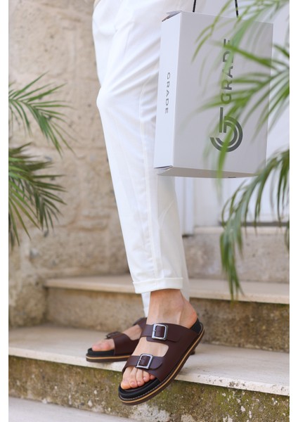 Hakiki Deri Kemer Tokalı Ortopedik Taban Erkek Terlik fiyatları