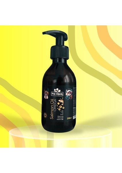 Kediler ve Köpekler Için Somon Yağı (Omega 3-6-9 ve A-E-D3 Vitaminleri) - Salmon Oil - Balık Yağı