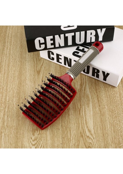 Saç Derisine Masaj Tarak Kıl ve Naylon Saç Fırçası Islak Kıvırcık Saç Şekillendirme Aracı - Kırmızı (Yurt Dışından) fırsatları