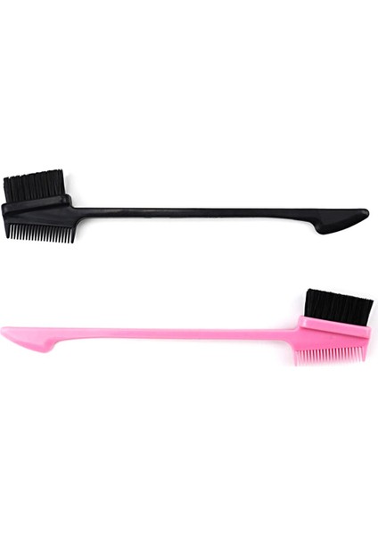 18 cm Plastik Çift Taraflı Kenar Kontrolü Saç Tarak Saç Boyama Kaş Penye Makyaj Fırça Kuaförlük Güzellik Araçları (Yurt Dışından) fırsatları