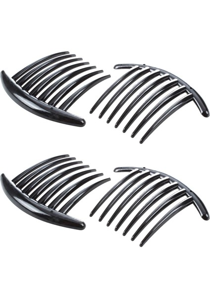 Adet Saç Tarak Pin Aksesuarları Plastik Kadın Bayan Moda Siyah (Yurt Dışından)