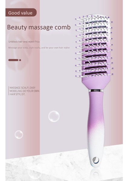 Saç Şekillendirici Karışık Kıvırcık Düz Fırça Salon Güzellik Salonu Masaj Yumuşak Tarak Profesyonel Dayanıklı Kuaförlük Aracı (Yurt Dışından) fiyatları