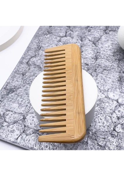 Kıdemli Doğal Bambu Geniş Diş Tarak Kadınlar Için Anti-Statik Kıvırcık Saç Yumuşatma Masaj Ev Salon Kullanımı (Yurt Dışından)