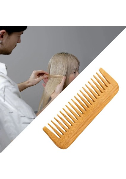 Kıdemli Doğal Bambu Geniş Diş Tarak Kadınlar Için Anti-Statik Kıvırcık Saç Yumuşatma Masaj Ev Salon Kullanımı (Yurt Dışından) fiyatları