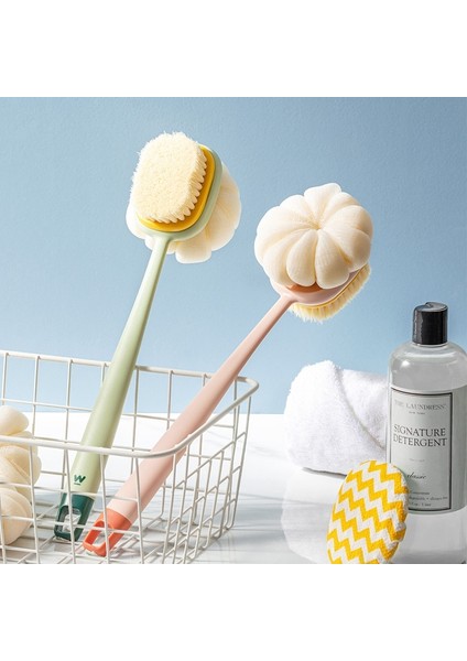 Adet Sünger Uzun Yumuşak Saç Banyo Fırçası Çift Taraflı Ovmak Duş Fırçası Geri Scrubber Peeling Aracı Banyo Aksesuarları (Yurt Dışından)