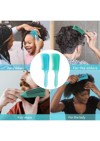 Oumery Saç Fırçası Dolaşık Açıcı Fırça Saç Derisi Masaj Saç Tarak 3A 4c Sapıkça Dalgalı Kıvırcık Saç Fırçası Kadın Erkek Salon Turuncu (Yurt Dışından)