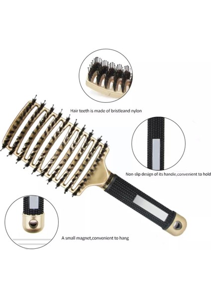 Kadın Saç Derisine Masaj Tarak Kıl Naylon Saç Fırçası Islak Kıvırcık Detangle Saç Fırçası Salon Kuaför Kuaförlük Şekillendirici T S7X7 (Yurt Dışından) fiyatları