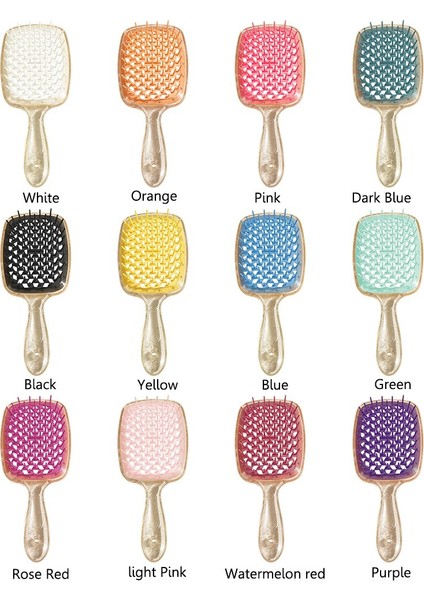 Geniş Diş Hava Yastığı Tarak Kadın Saç Derisi Masaj Tarak Saç Fırçası Hollowing Anti-Karışıklık Islak Kuru Kuaförlük Aracı (Yurt Dışından) fiyatları