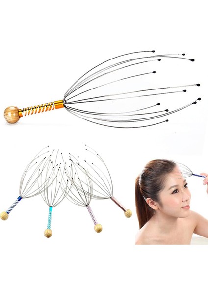 【yeni】 1 Adet Ahtapot Kafa Rahatlatıcı Masaj Pençeleri Kafa Spa Saç Derisi Boyun Stres Giderici Masaj Yayın Kafa Doktor Çelikler Topu Masaj (Yurt Dışından)