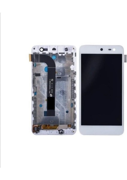 General Mobile Discovery 4g Uyumlu Beyaz Çıtalı LCD Dokunmatik Ekran ( Tamir Seti Hediyeli)