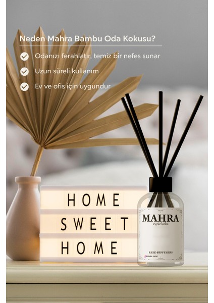 Amber Oda Kokusu Romantik Bambu Çubuklu Oda Kokusu Esansiyel Uçucu  Yağ Reed Diffuser 50ML