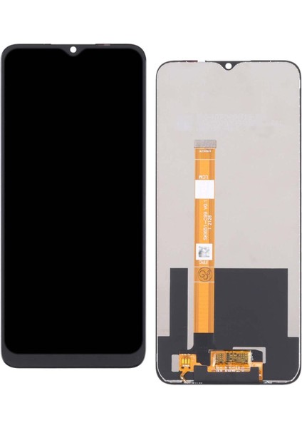Realme C21Y Uyumlu LCD Dokunmatik Ekran Çıtasız Siyah(Tamir Seti Hediyeli)