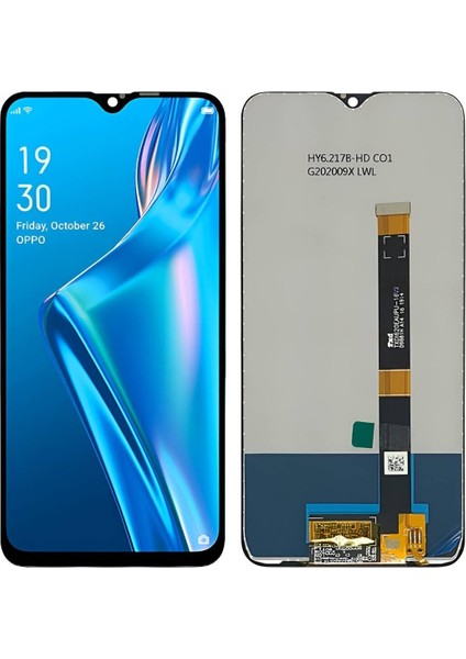 Oppo A5 Uyumlu LCD Dokunmatik Ekran Çıtasız Siyah (CPH1809/CPH1851)(TAMİR Seti Hediyeli)
