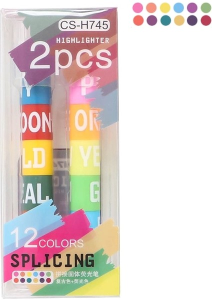 2 Adet Tarzı 6 Renk Ekleme Yüksek Çakmak Işaretleyici Kalemler Boyama Boya Çocuklar Için Renkli Sanat Kawaii Kalem Hediye Okul Kırtasiye Malzemeleri (Yurt Dışından)