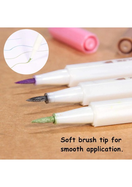 10 Renk Metalik Fırça Işaretleme Kalemleri, Kart Yapımı Için Metalik Kaligrafi Boyama Kalemi, Kaya Boyama, Cam, Metal, Ahşap (Yurt Dışından) fiyatları