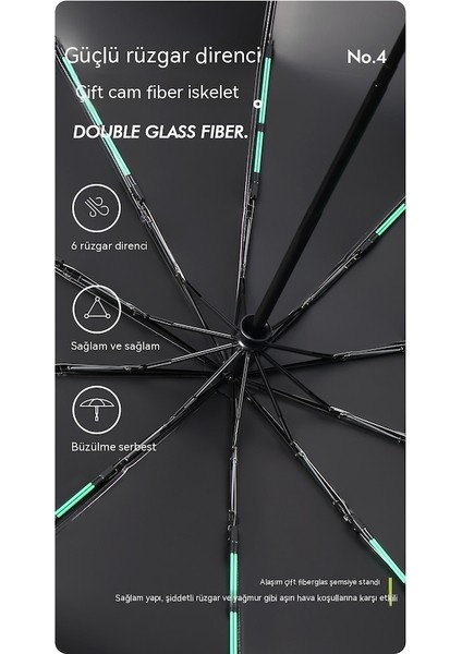 Ww Degrade Renkli Otomatik Katlanır Şemsiye-Yeşil (Yurt Dışından) fırsatları