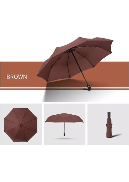 Hss Tam Otomatik Çanta Boy Kahverengi Şemsiye-Mor (Yurt Dışından) fiyatları