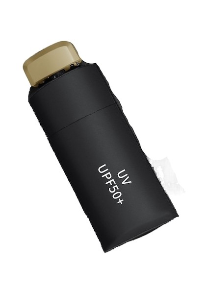 Ww Kadın Mini Katlanır Güneş Koruyucu Şemsiye-Zarif Siyah (Yurt Dışından)