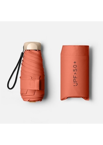 Ww Kadın Portatif Katlanır Şemsiye Turuncu (Yurt Dışından)