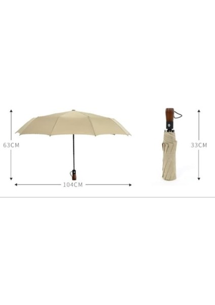 10 Kaburga Otomatik Şemsiye Masif Ahşap Saplı Kırmızı 10 Kaburga (Yurt Dışından) fırsatları