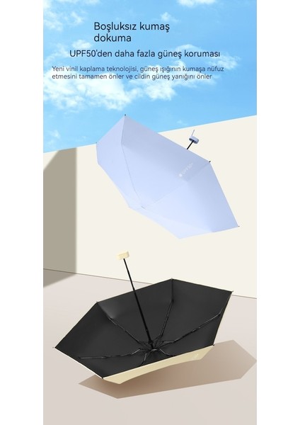 Ww Mini Taşınabilir Kadın Güneş Şemsiyesi - Lavanta Moru (Yurt Dışından) fiyatları