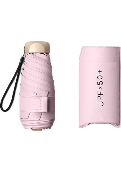 Elli Kat Uv Korumalı Mini Taşınabilir Şemsiye - Pembe (Yurt Dışından)