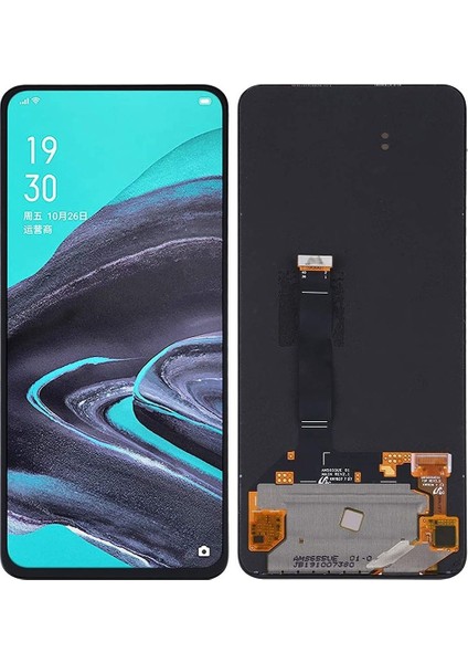 Oppo Reno 2 Uyumlu LCD Dokunmatik Ekran Çıtasız Siyah(Tamir Seti Hediyeli)