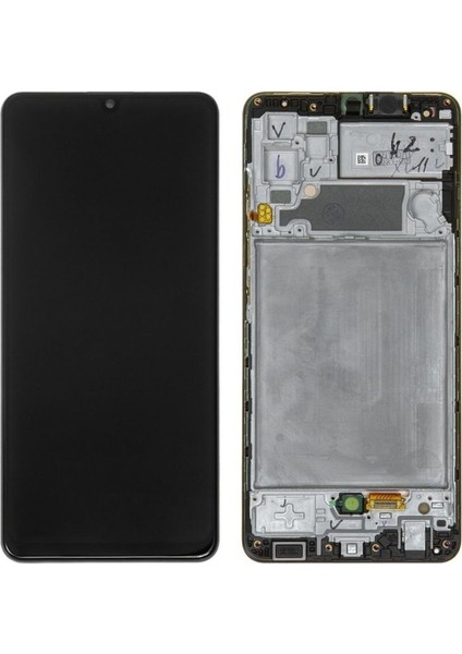 Samsung A32 A325 Uyumlu LCD Dokunmatik Ekran Çıtalı Siyah OLED