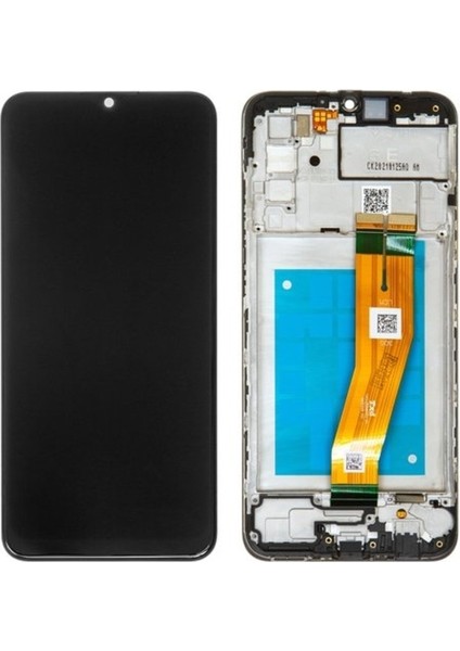 Samsung Galaxy A02S A025 Uyumlu LCD Dokunmatik Ekran Çıtalı Siyah