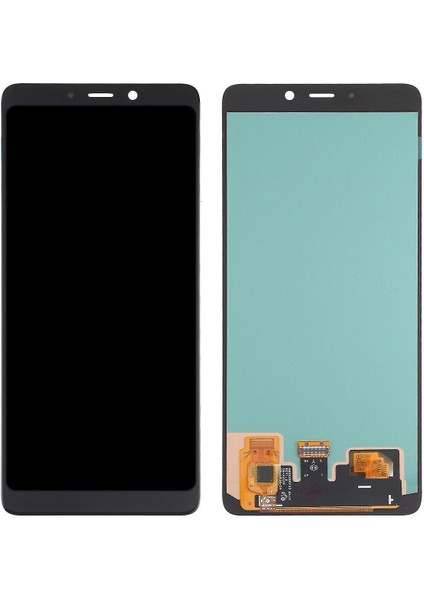 Samsung A9 2018 A920 Uyumlu LCD Dokunmatik Ekran OLED Çıtasız Siyah
